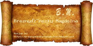 Breznyánszky Magdolna névjegykártya