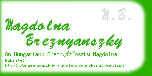 magdolna breznyanszky business card